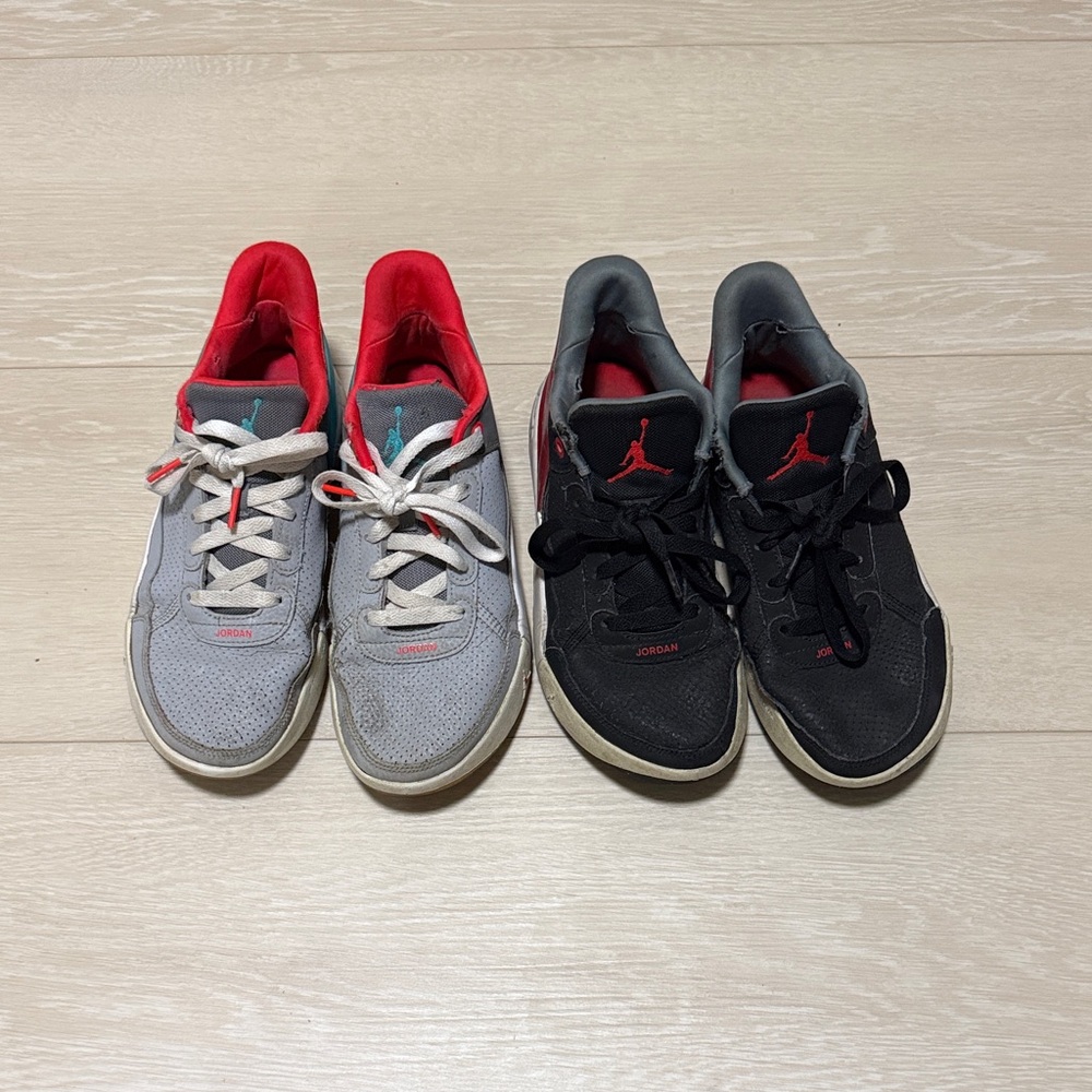3/$10 Jordan Sneakers - Gray Red Black Set of 2